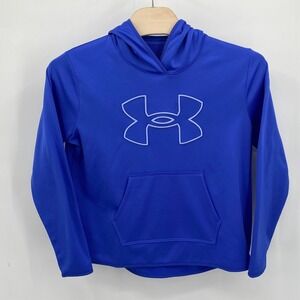 Under Armour Mens Blue Hoodie Sweatshirt‎ Loose Fit 2XL Athletic Performance